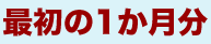 最初の1か月分